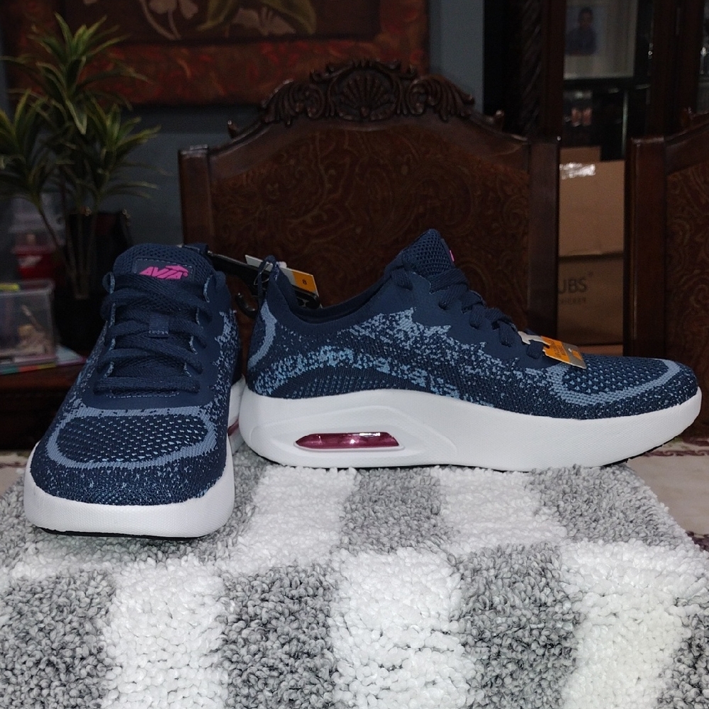 Avia Women's Blue and White Athletic Shoes
